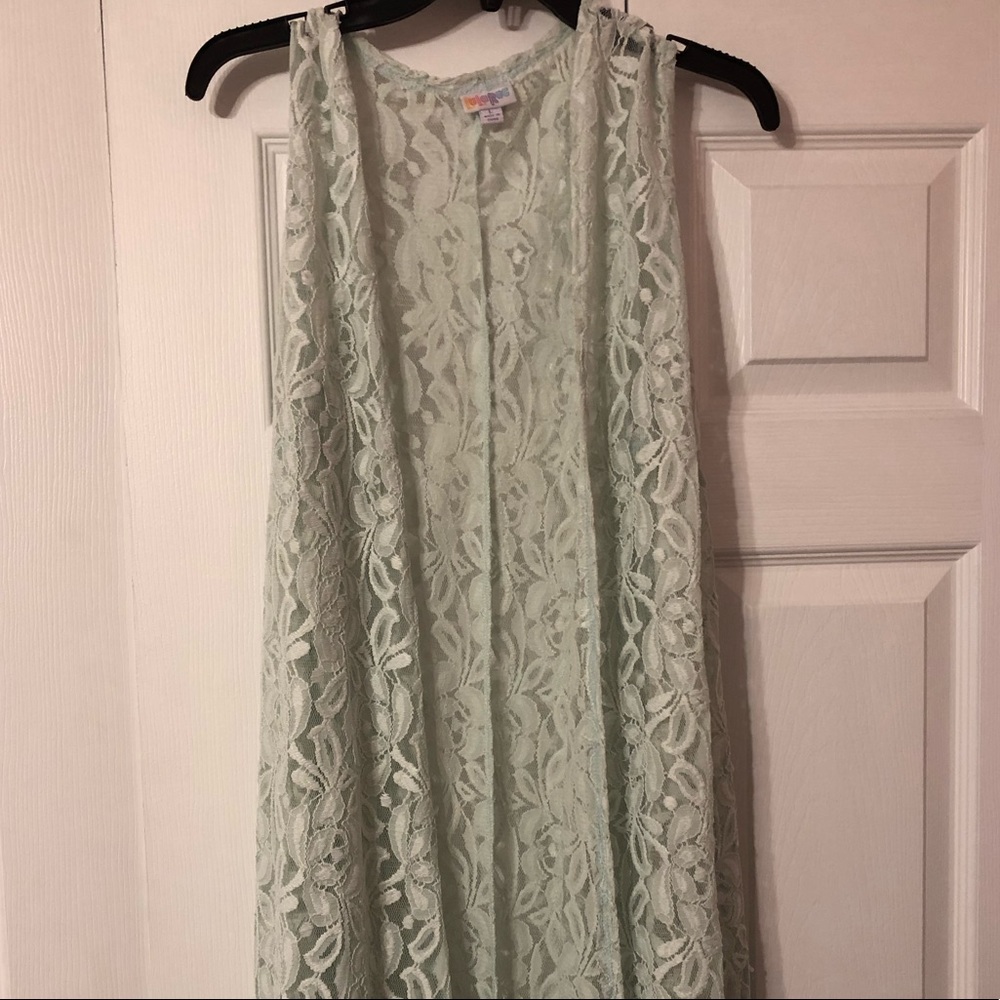 LuLaRoe Medium Mint Green Lace Joy NWOT